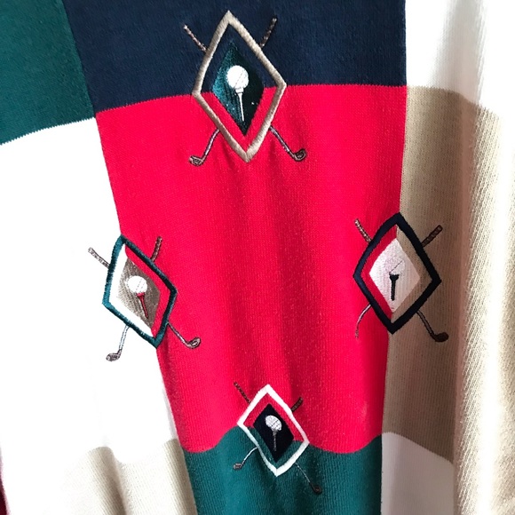 Cotton Traders Men’s Golf Sweater Size M Multicolor - Picture 3 of 7